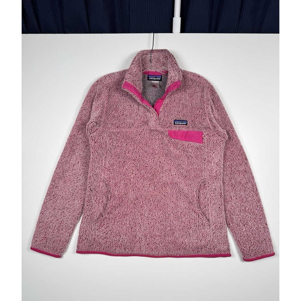 PATAGONIA Women's Re-Tool Snap-T Pullover Fleece Pink - Medium